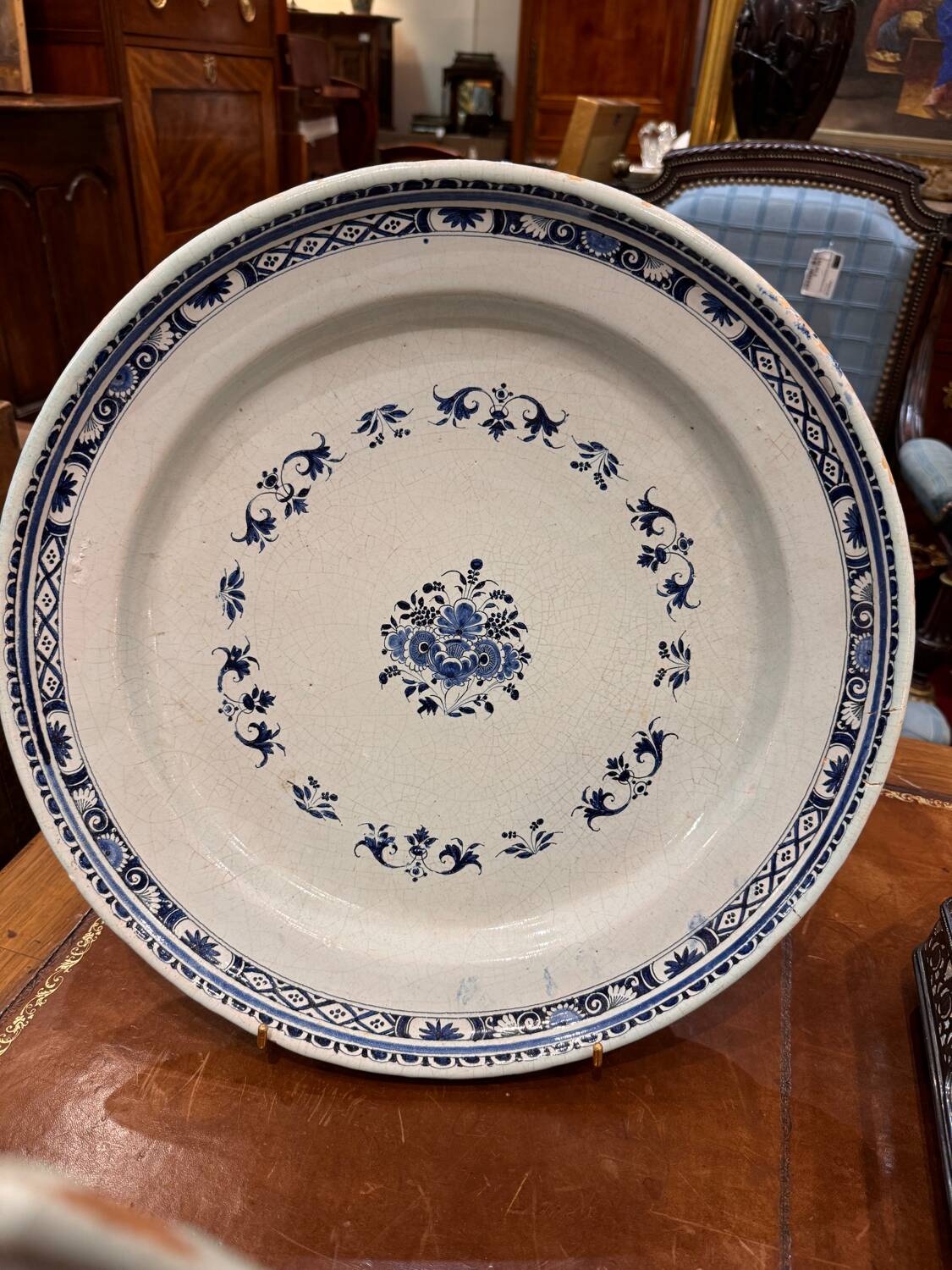 Rouen earthenware round dish