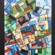 Acrylic "territories" on canvas