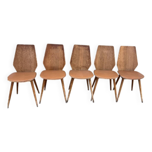 (lot) 5 chaises vintage - baumann