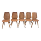 (Lot) 5 chaises vintage bois attribuées à Baumann (à restaurer)