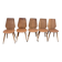 (Lot) 5 chaises vintage bois attribuées à Baumann (à restaurer)
