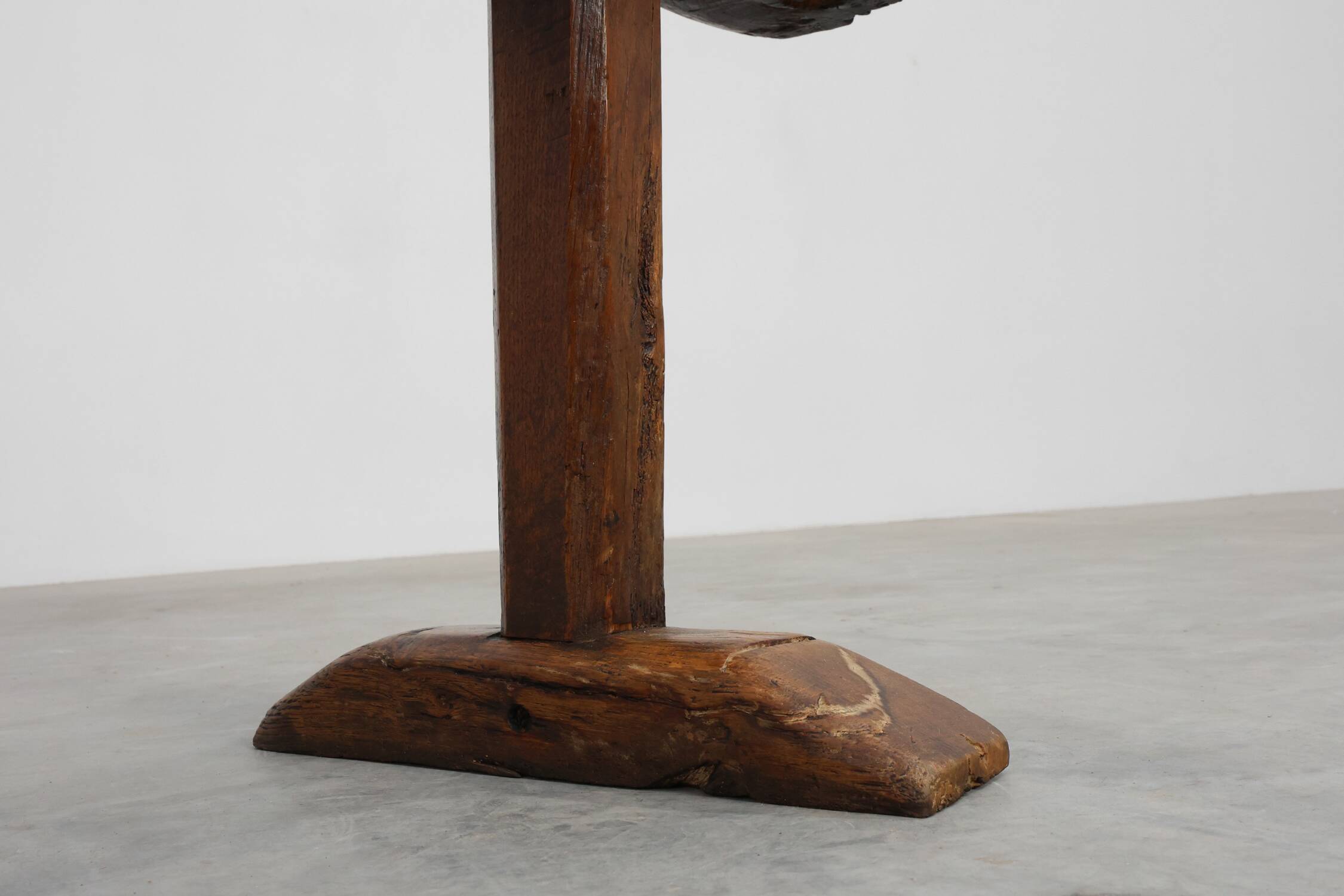 Rustic oak bench, France, Mid 19th century