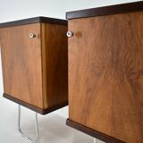 1930s Pair of Art Deco Bedside Tables, Czechoslovakia