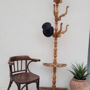 Office chair signed Baumann bistro style curved wood - 1930s