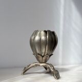 Ashtray flower 1970 silver bronze