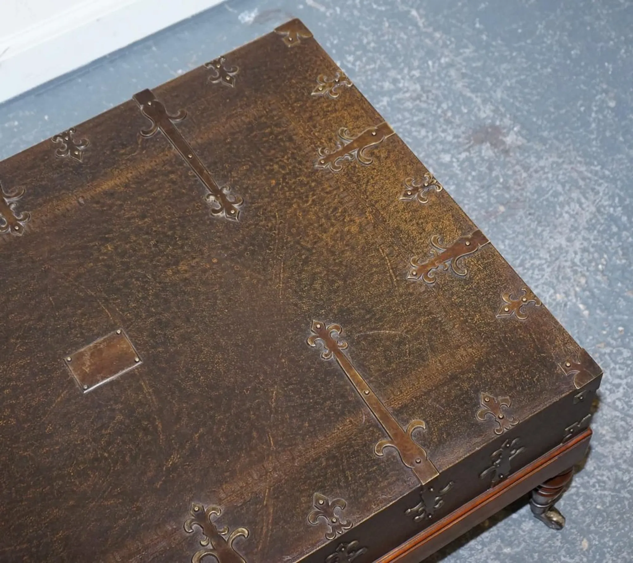 Large Coffee Table with Drawers on Both Sides by Theodore Alexander