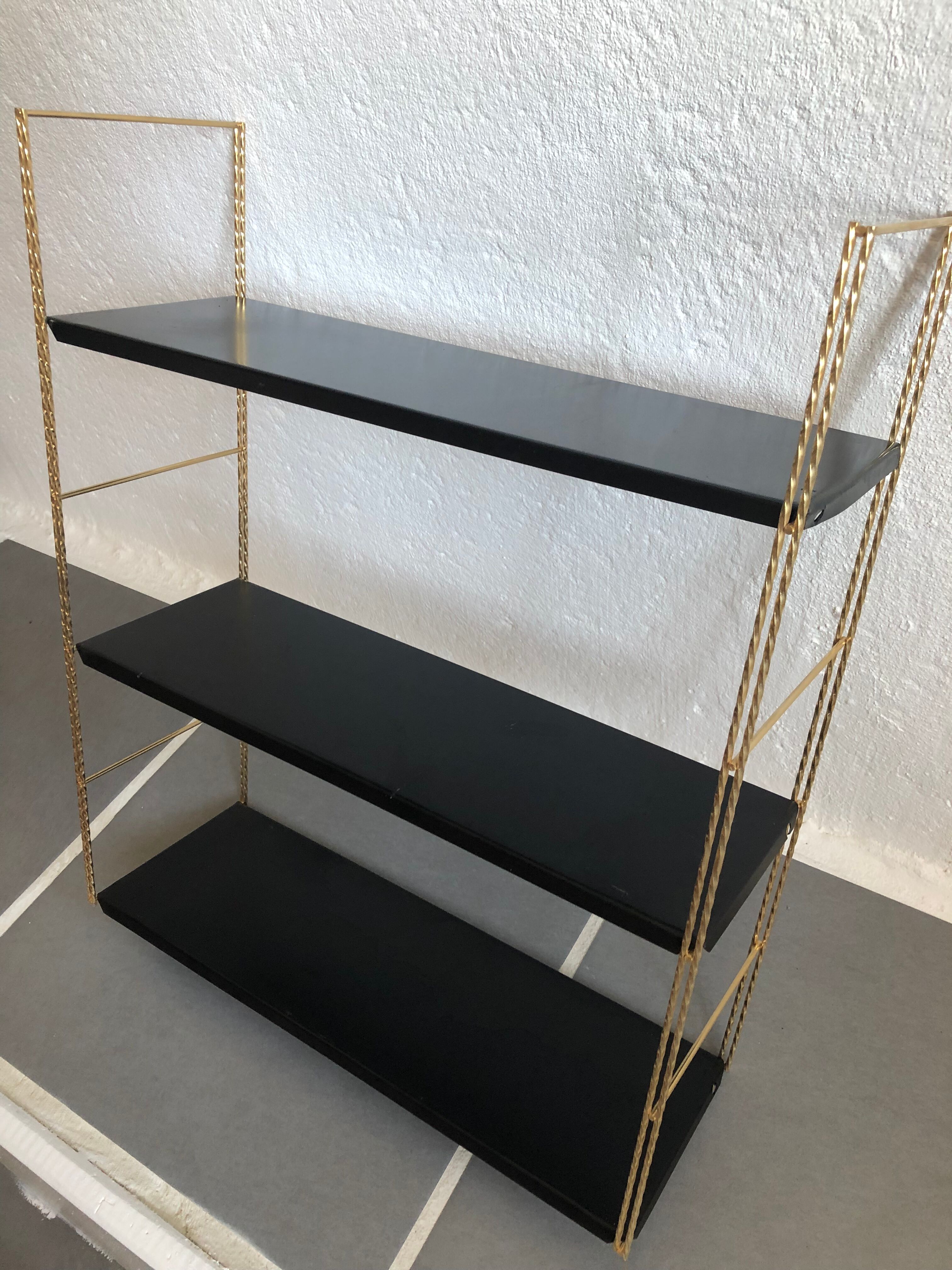 3 tray vintage metal String shelves