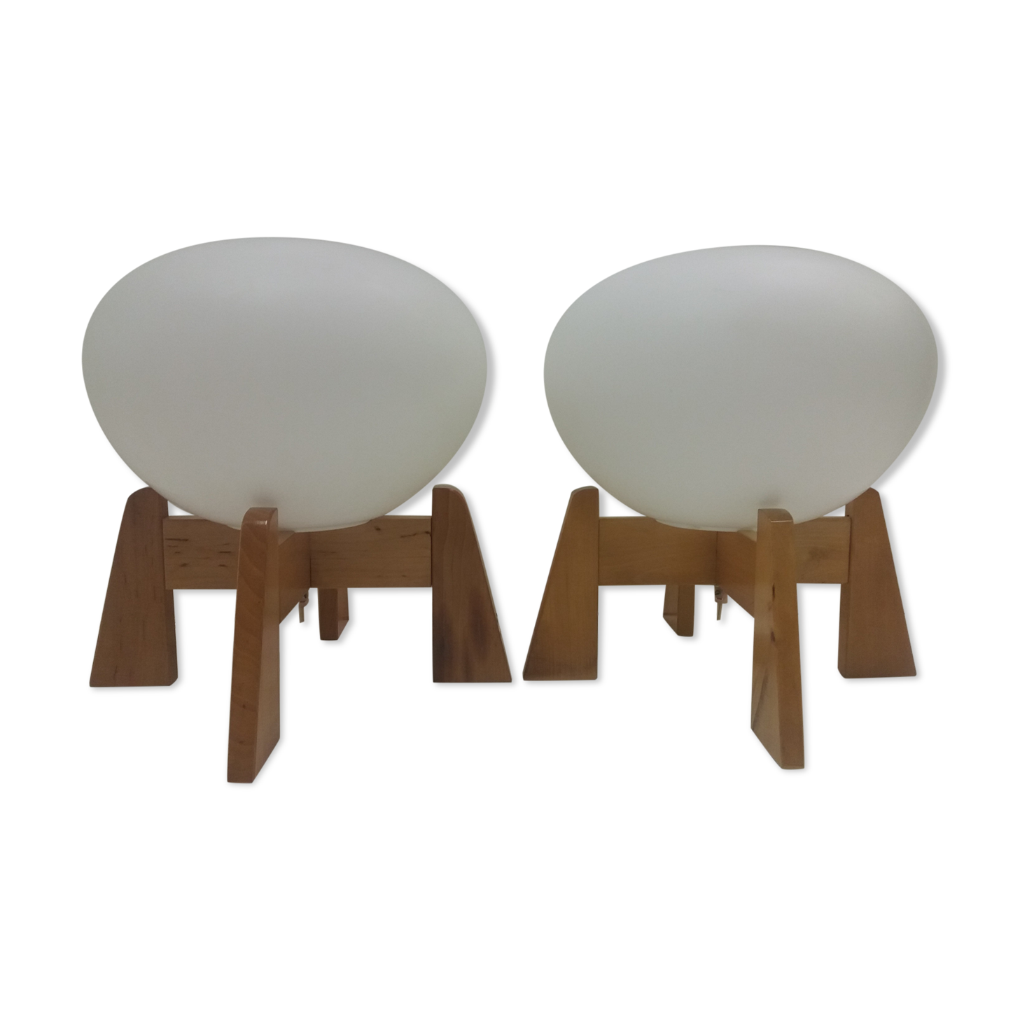 1960 two uluv floor lamps, czechoslovakia