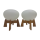 1960 two uluv floor lamps, czechoslovakia