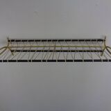 Vintage German wall coat rack with hat rack, 1950s