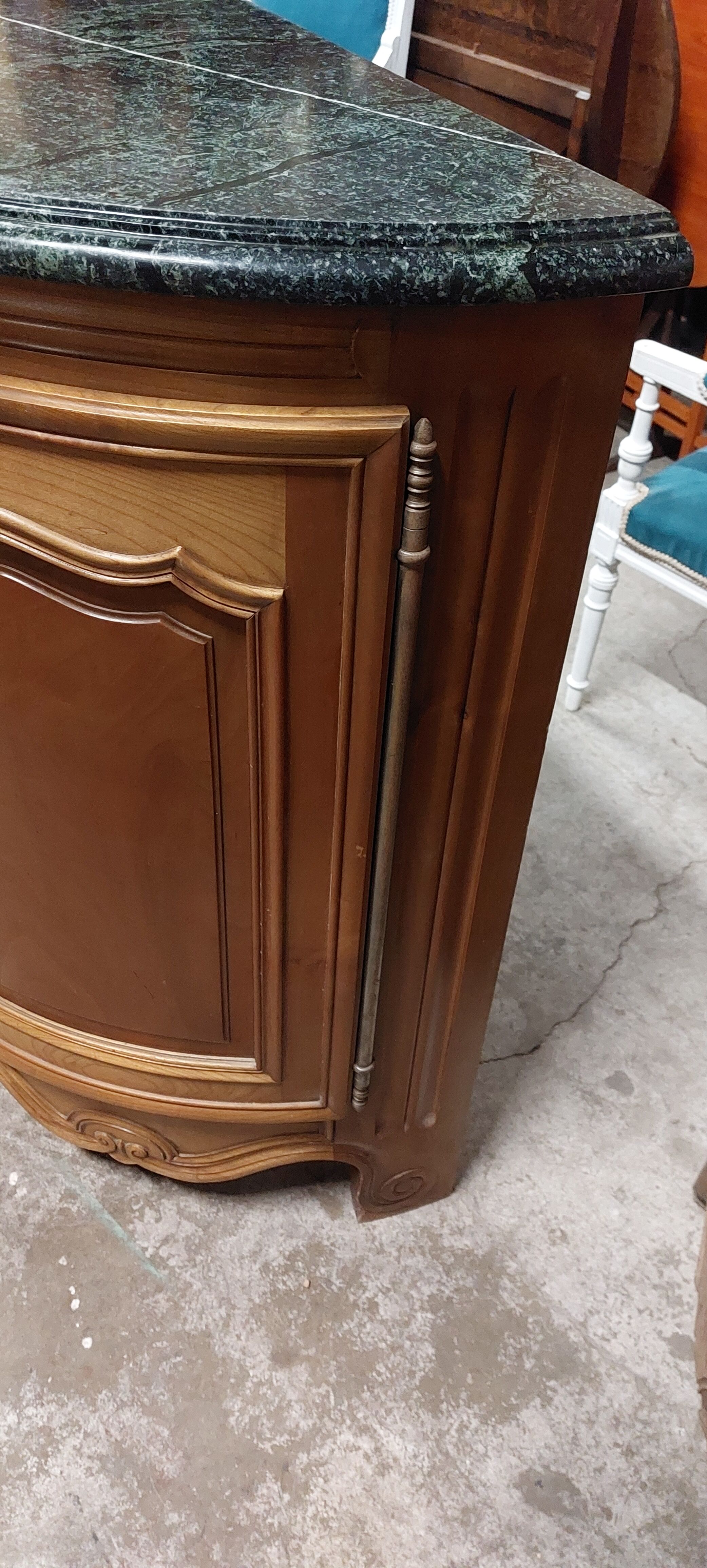 Louis XV style sideboard in cherry wood 4 doors