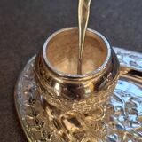 Silver-plated table salt and pepper shaker