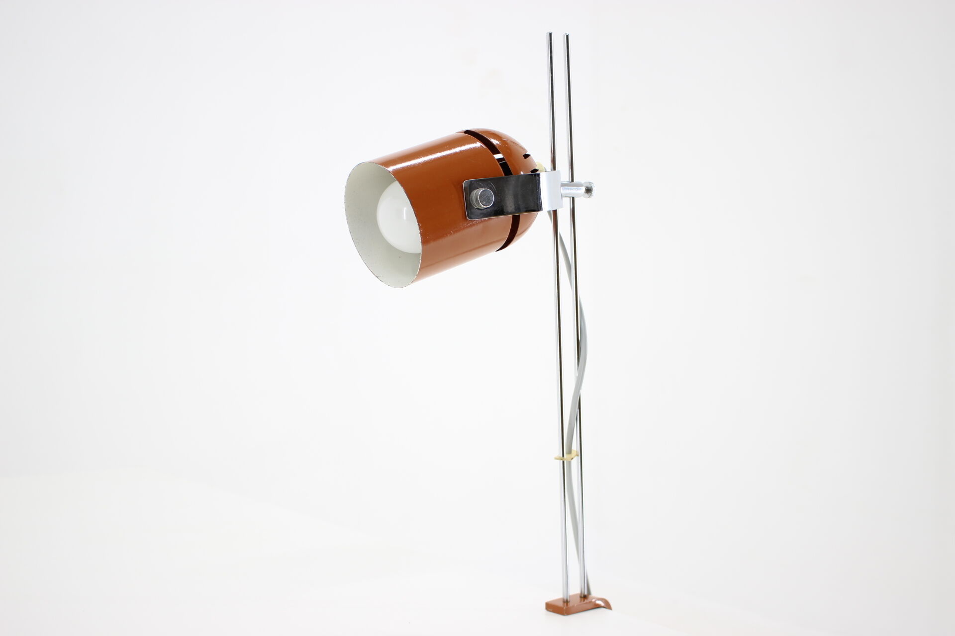 1970s Stanislav Indra Brown Table Lamp, Czechoslovakia