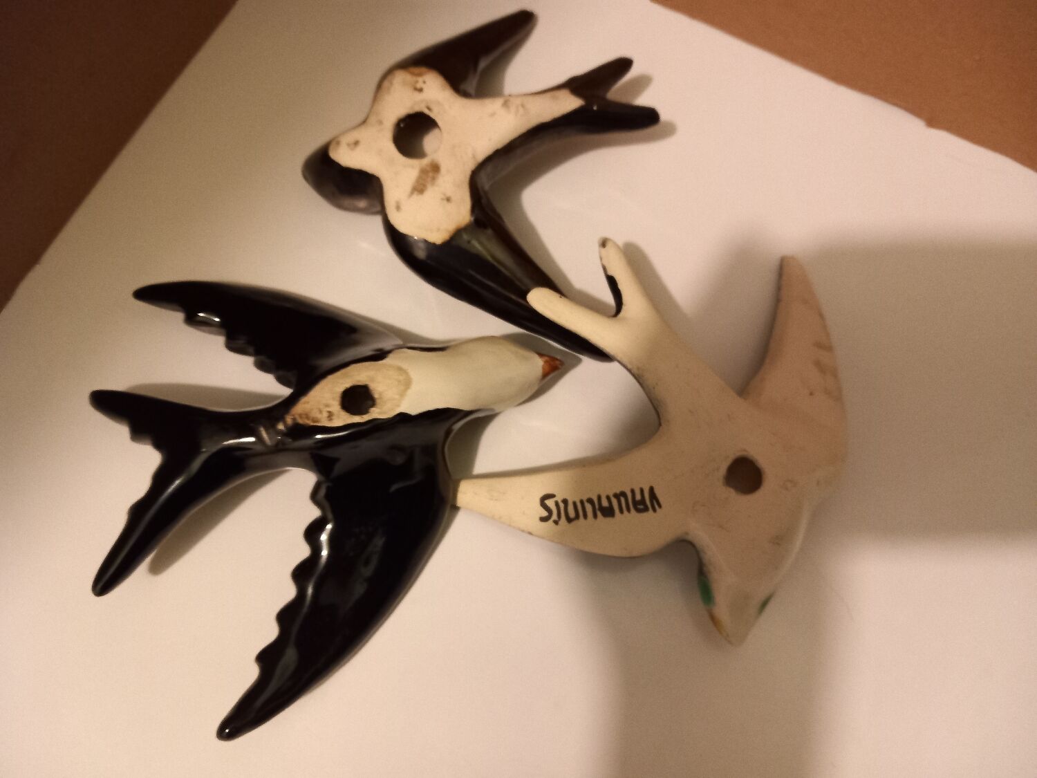 3 wall swallows earthenware Vallauris