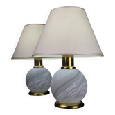 Lampes de table Vintage en verre de Murano, Italie, années 1970, lot de 2