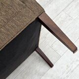 Années 1960, canapé 3 places danois, laine d'ameublement, bois de teck.