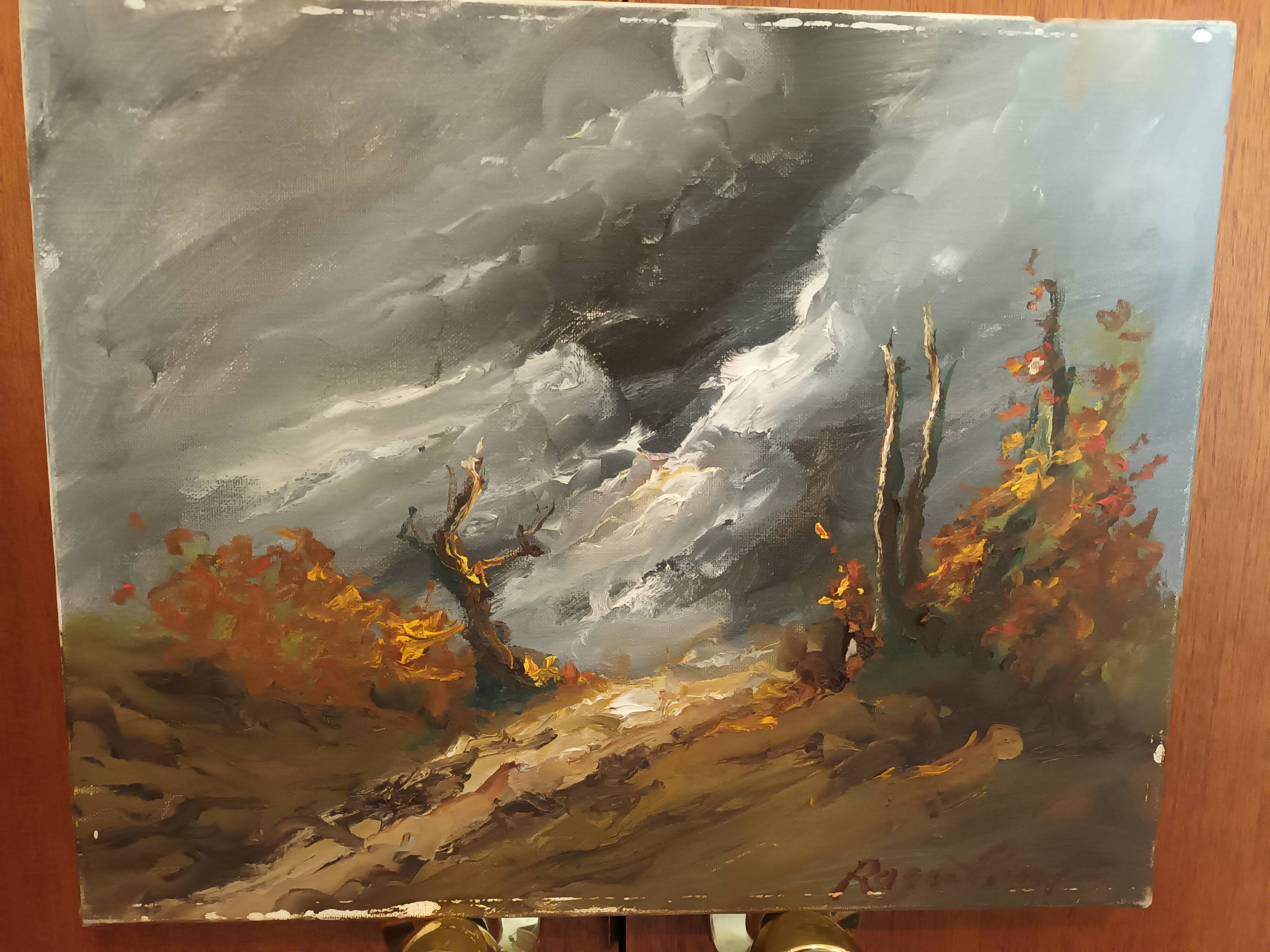 Landscape canvas painting