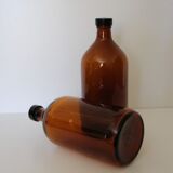 Amber pharmacy bottles 60s