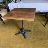 Table bistrot bois brut
