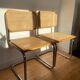 Paire de chaises cannées italiennes design Breuer