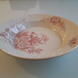 Hollow plate in badonviller earthenware, model "summer"