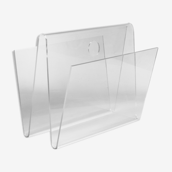 Porte revue en plexiglass transparent 1970