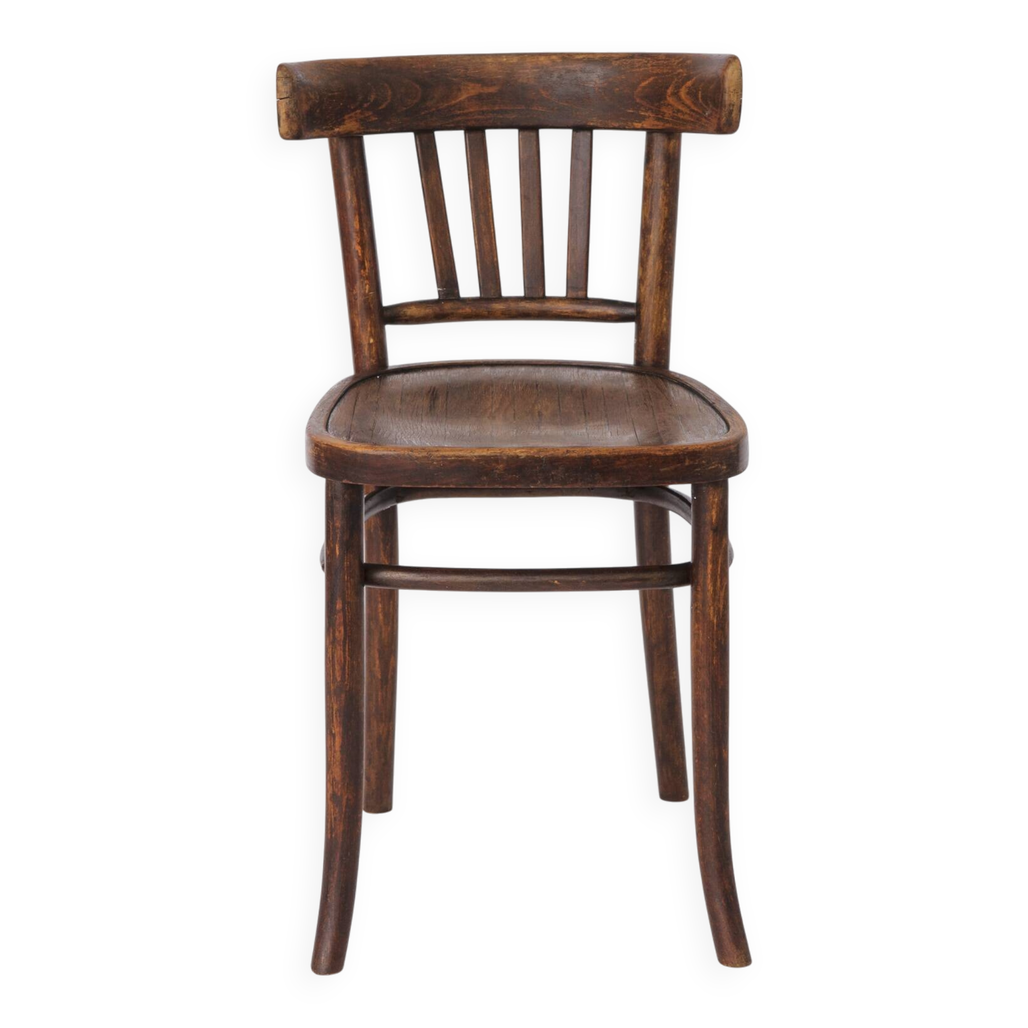 Vintage Wooden Desk Chair 1930s–1950s, Belgian Beech Wood Chair