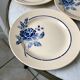 Set of 6 dessert plates blue flowers saint-amand 30s-40s