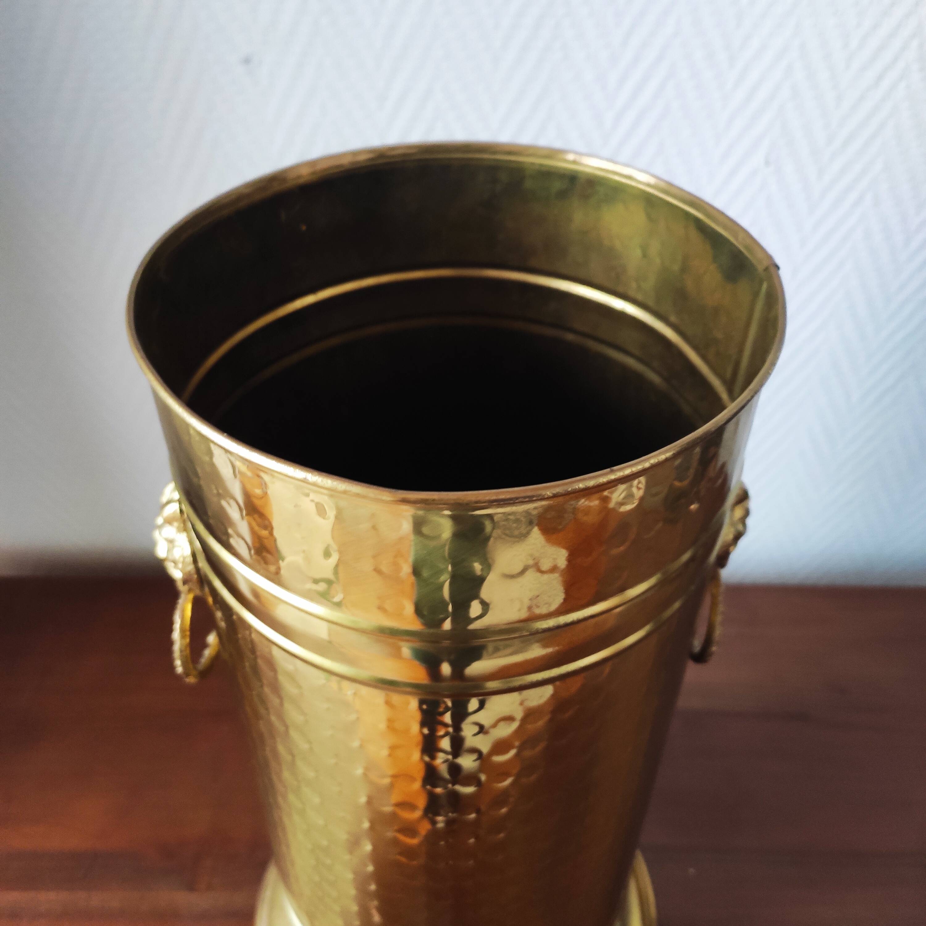 Vintage brass umbrella stand