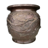 Cache pot bronze XIXème siècle Dragon