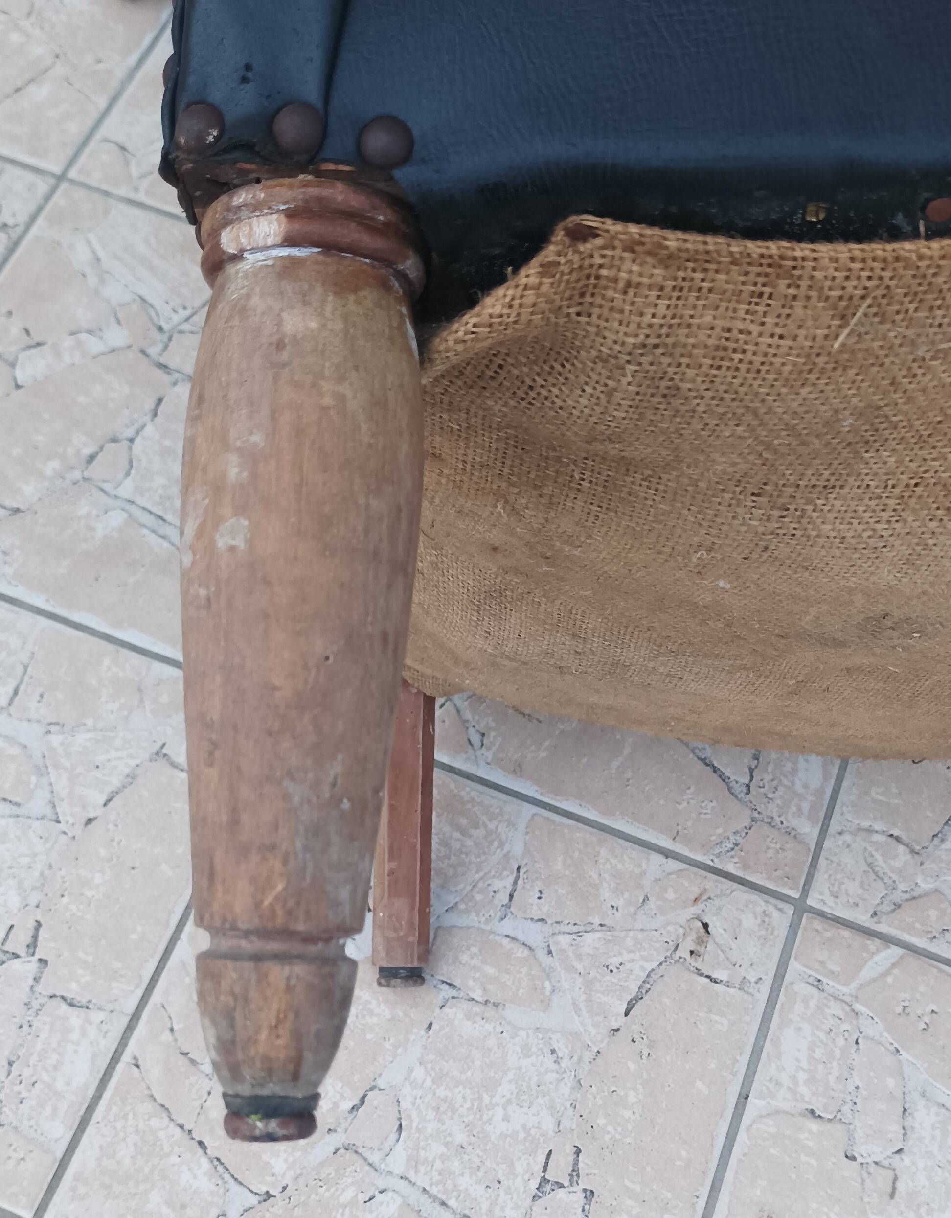 Art Deco period leather armchair