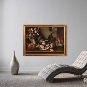 Great 18th century still life with animals, flowers and fruit