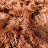 Large vintage natural cowhide carpet 195x188cm