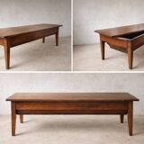 Table, old wooden kneading trough.