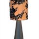 Grande lampe à poser - Abat-jour Soie & Velours Ancien - Pied Gainé Sk