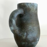Blue ceramic pitcher Les 2 Potiers (Michelle and Jacques SERRES)