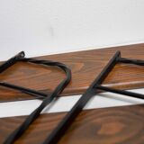 Wall shelf string 1960 3 solid wood tops black and brown