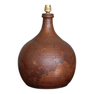 Vintage terracotta lamp, vintage lamp base, living room lamp, brown lamp