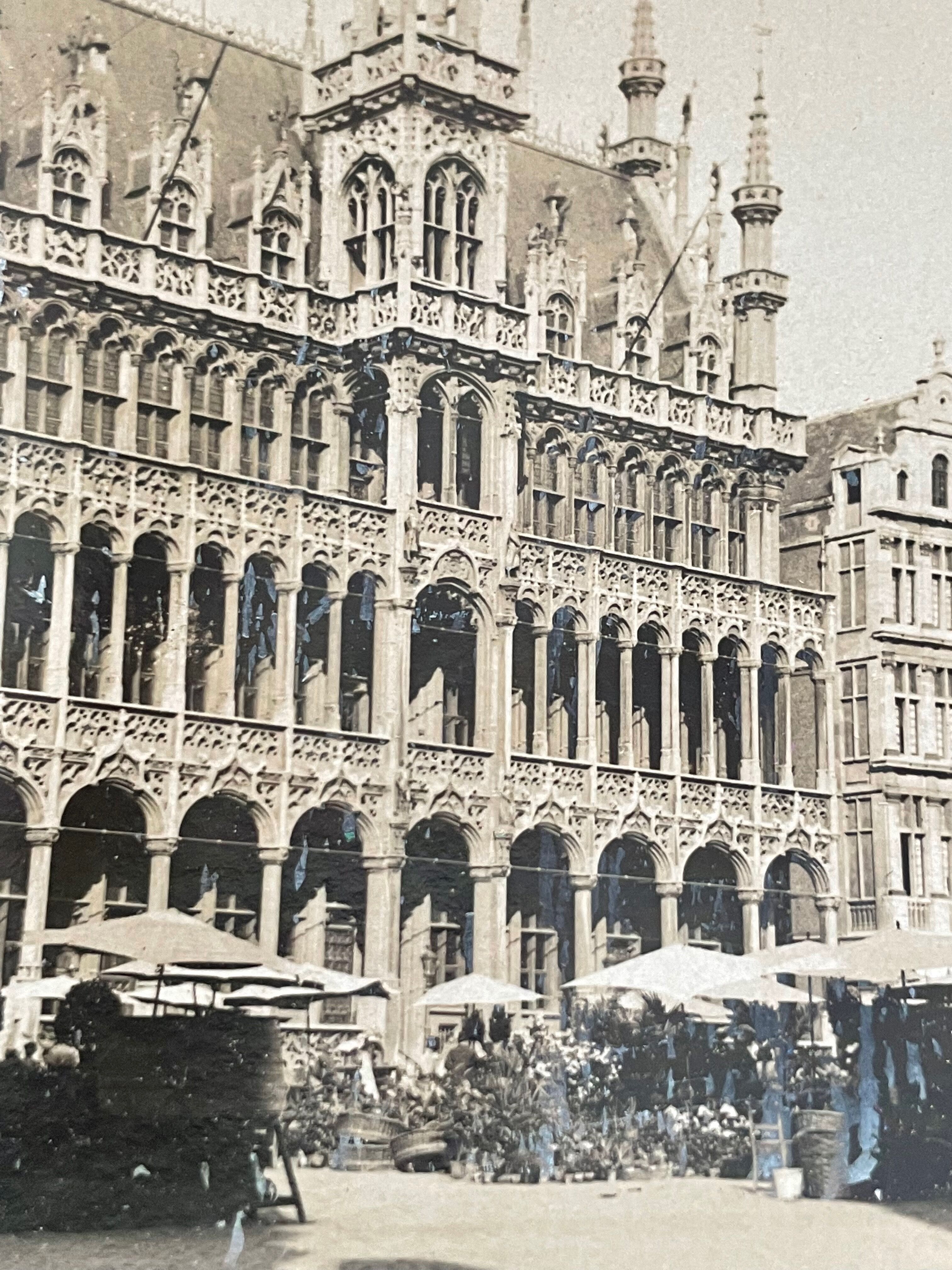Old photography stereo, stereograph, luxury albumine 1903 Maison du Roi, Belgium