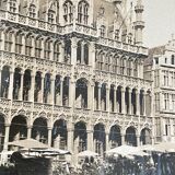 Old photography stereo, stereograph, luxury albumine 1903 Maison du Roi, Belgium