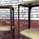 Pair of metal workshop shelves