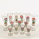 Service of 13 vintage glasses 70's