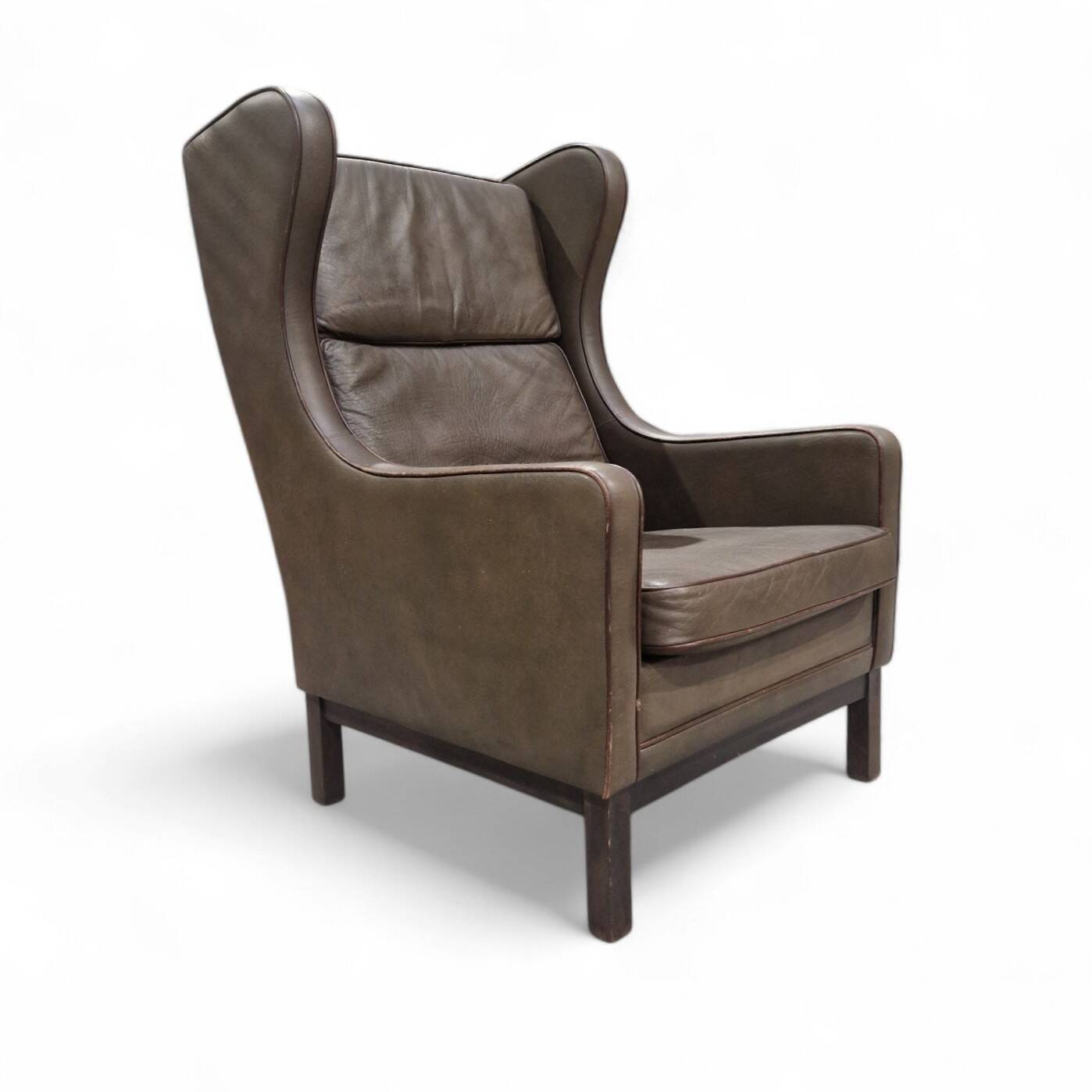 Vintage Scandinavian leather armchair