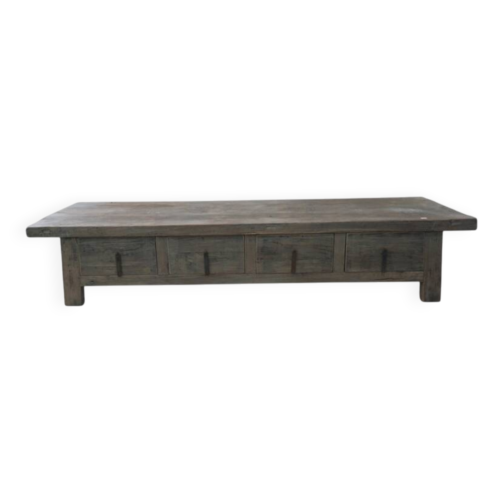 Vintage Elm Wood 4 Drawer Coffee Table