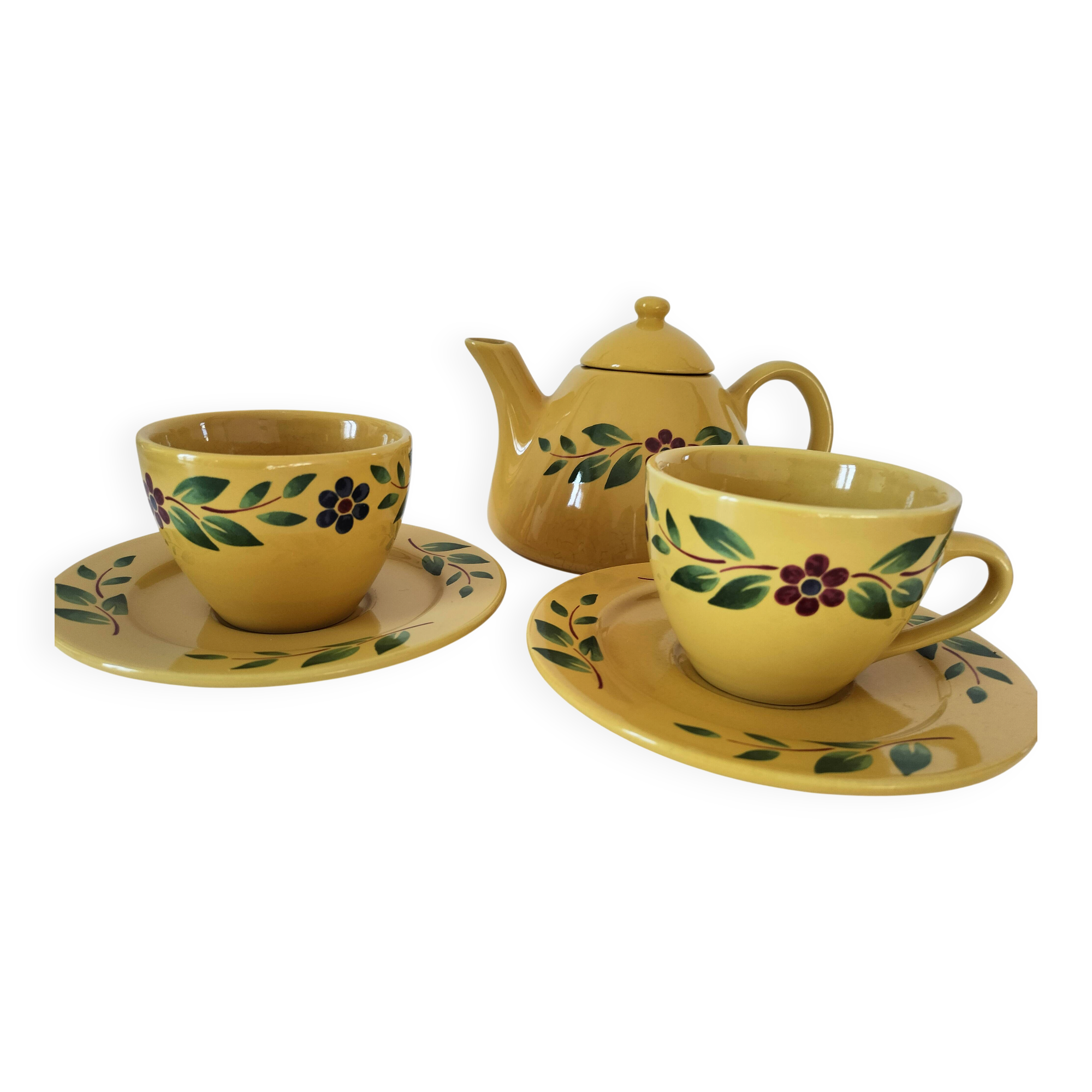 Swedish tea service Christineholm 1970s yellow