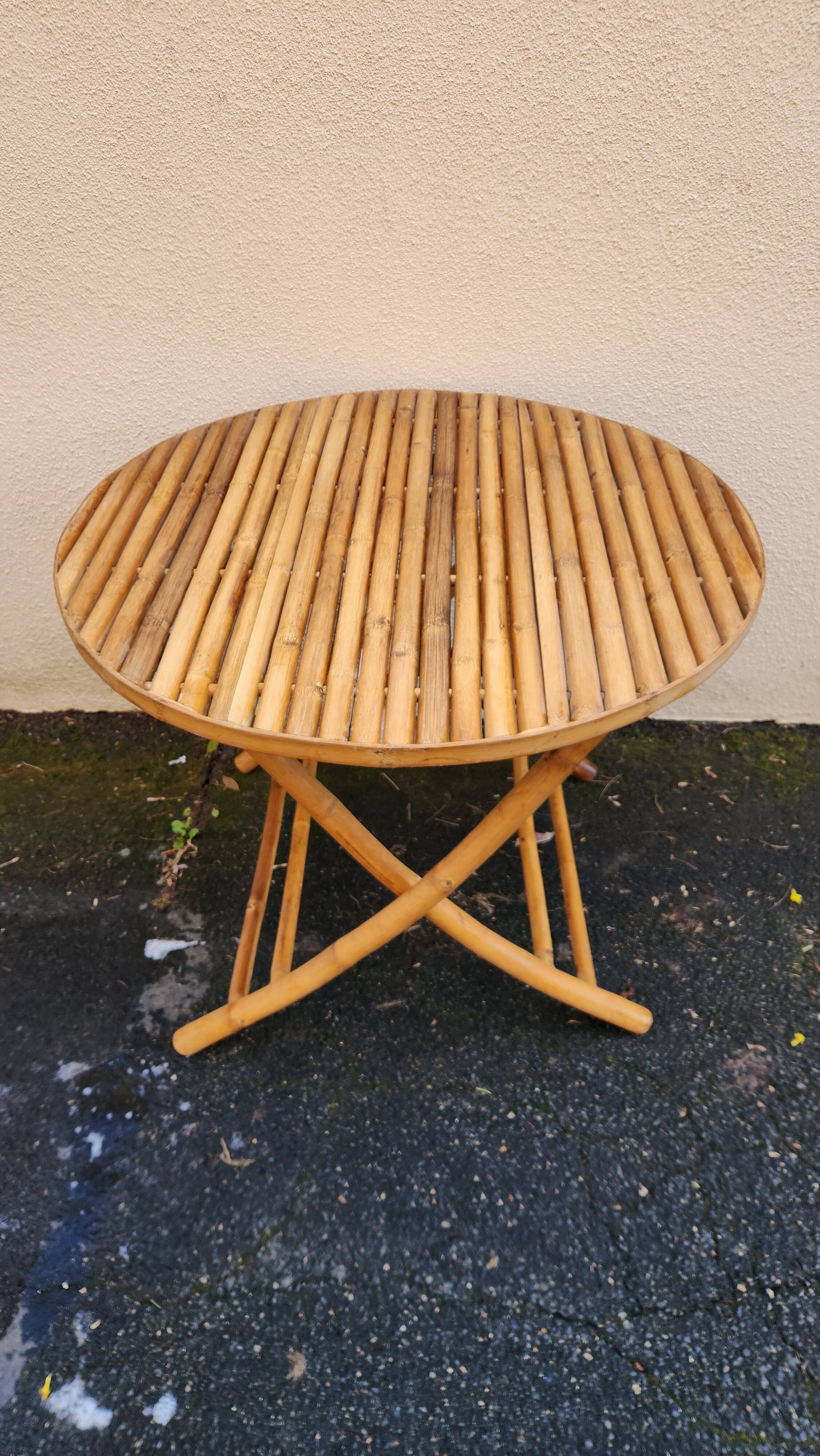 Bamboo table and chair set