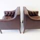 Millbrook chesterfield club chairs set -original 60s- pair