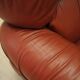 Burgundy armchair, Italian design, 1970s, production: Italy