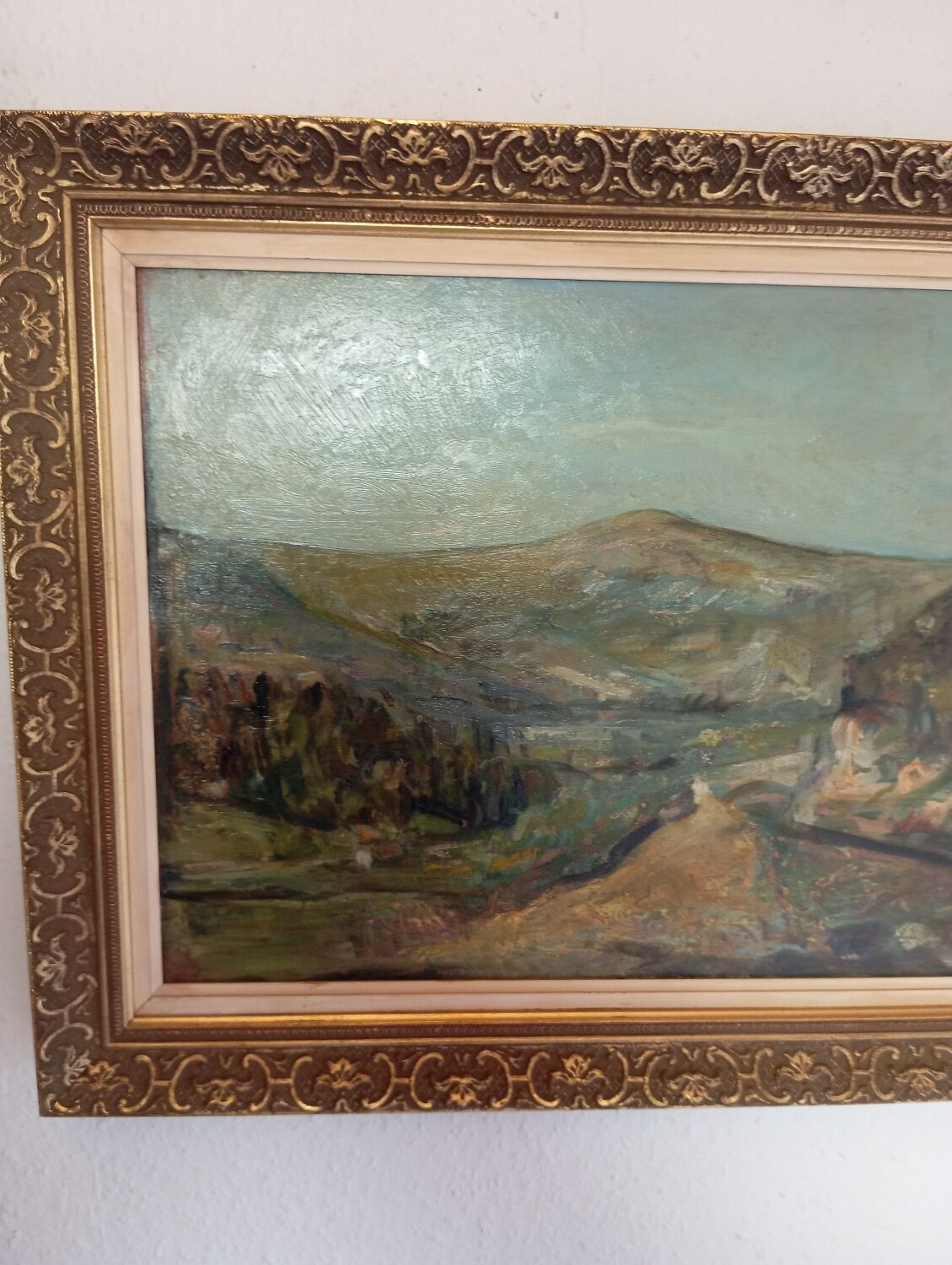 Peinture sur panneau ancien