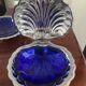 Pair of shell butter dishes from the 70s